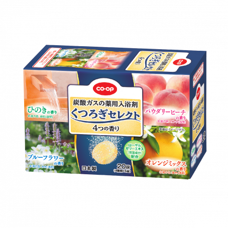 炭酸ガスの薬用入浴剤　くつろぎセレクト４つの香り   ４０ｇ×２０錠 